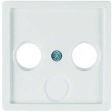 HAGER 12036089 PLACA TV-FM-SAT Q.1 BLANCO POLAR